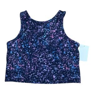 Zella Girl Purple Galaxy Cropped Athletic Tank XL